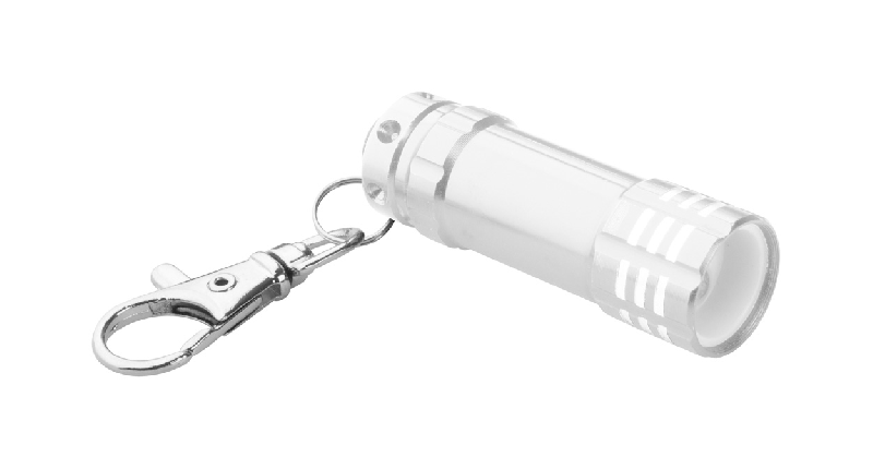 Mini-lampe flash en aluminium - 3 LED - avec mousqueton - livrée avec piles_0