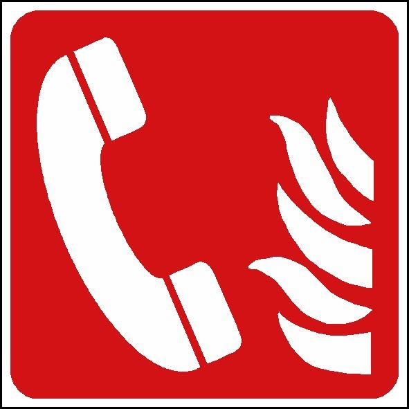 Panneau de signalisation - téléphone à utiliser en cas d'incendie_0