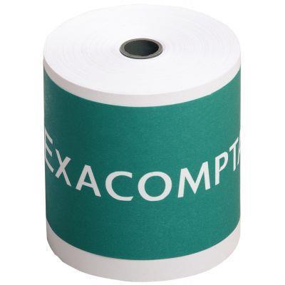 Paquet de 10 bobines comptables papier blanc 74x70 mm. Longueur 44 m. 64g / m²_0