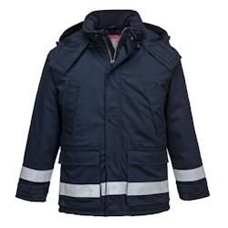 Portwest - Parka de travail hiver antistatique Bleu Marine Taille XXL - Normes européennes - Bandes réfléchissantes_0
