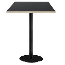 Restootab - Mange-debout 60x60cm - modèle Rome noir avec chants bois - noir TB-ROMFF-6060M-NOIR-BOI_0