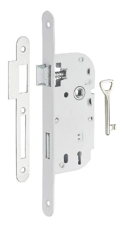 Serrure encastrable pour porte intérieure - pêne dormant et demi-tour réversible - V/BR - Réf : 00931102 - Marque THIRARD_0