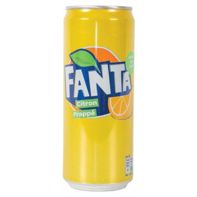 Soda Fanta Citron Frappé, en canette, lot de 24 x 33 cl_0