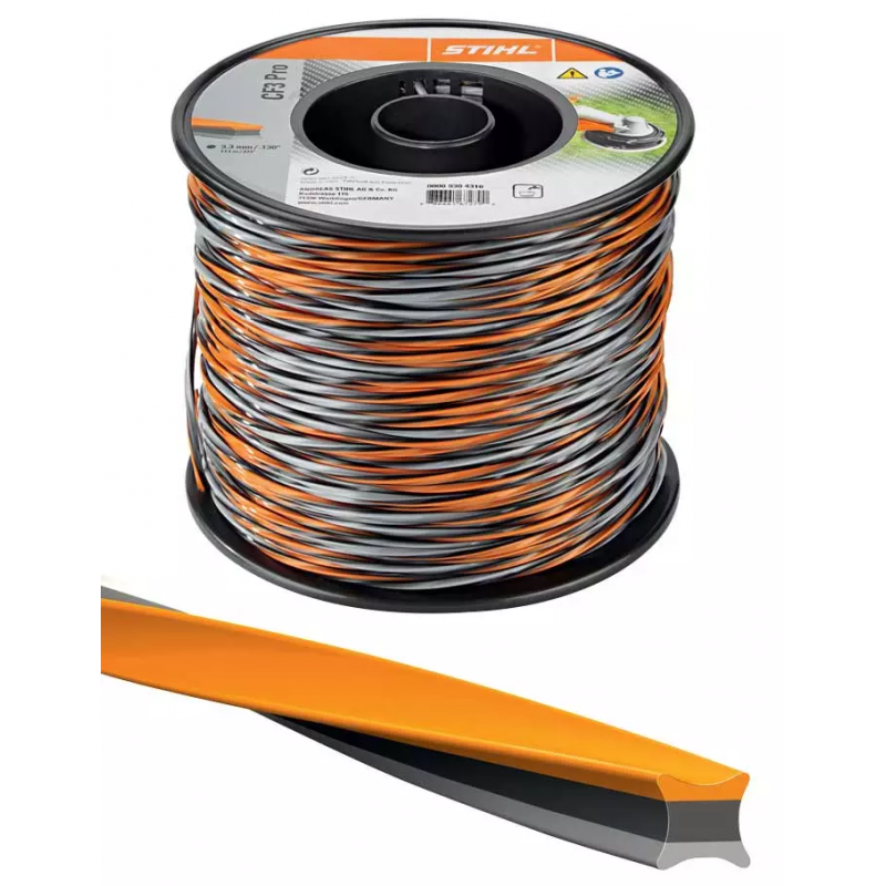 STIHL FIL DE COUPE CARBONE CF3 PRO 35 M DIAMÈTRE 2,4 MM STIHL 00009304300 Comparer les