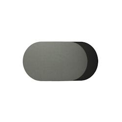 Stil Casa, set de 12 sets de table bicolores, polyuréthane cousu, 48xh. 30 cm, finition dollar couleur gris/noir. - TOV4830-D-GB_0