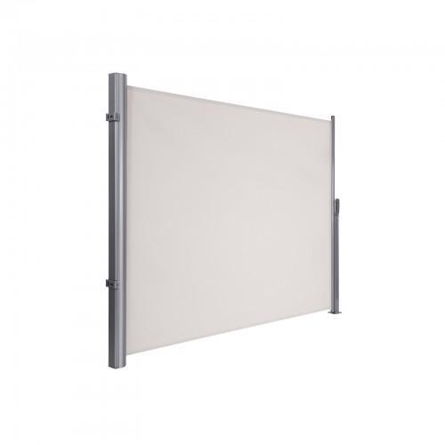 Store auvent latéral extractible - Brise vue pare-soleil en polyester 280g/m² - 180 x 300 cm - Beige_0