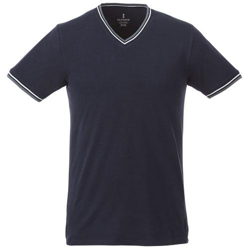T-shirt maille piquée manches courtes homme Elbert - col V - 100% coton - 180 g/m²_0