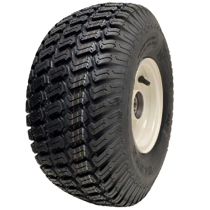 15x6.00-6 Grass Lawnmower Wheel Wanda 4ply P332 Tyre Fitted on Rim 25mm Bearings_0