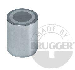 Aimant grappin cylindrique en aluminium-nickel-cobalt (alnico) avec taraudage intérieur galvanisé_0