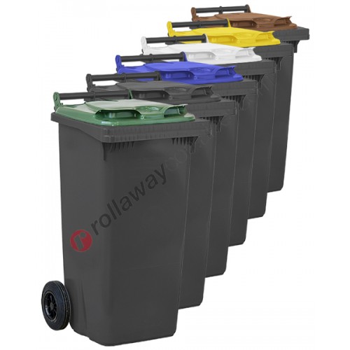 Bacs de collecte roulants - conteneur poubelle -  l480 x p530 x h945 mm - 120 litres_0