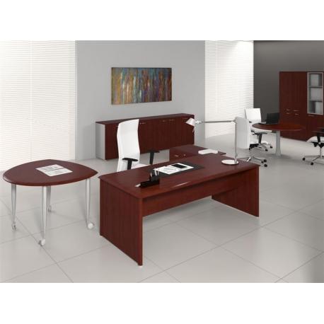 Bureau de direction en bois - FILL EVO - pieds panneaux - LAS - L 180 x 90 cm_0