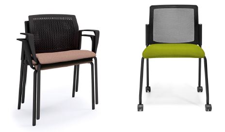 Chaise empilable avec coque en polypro - idéale pour espaces détente, réunion et d'accueil - 3 modèles de dossier_0
