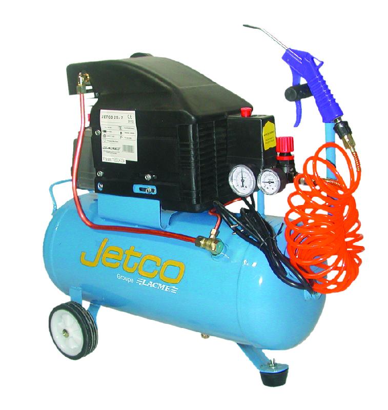Compresseur 1471W JetCo 25-7 - Lacmé - 104300 - 12 bars - Débit 12,3 m³/h - Réf. 559184_0