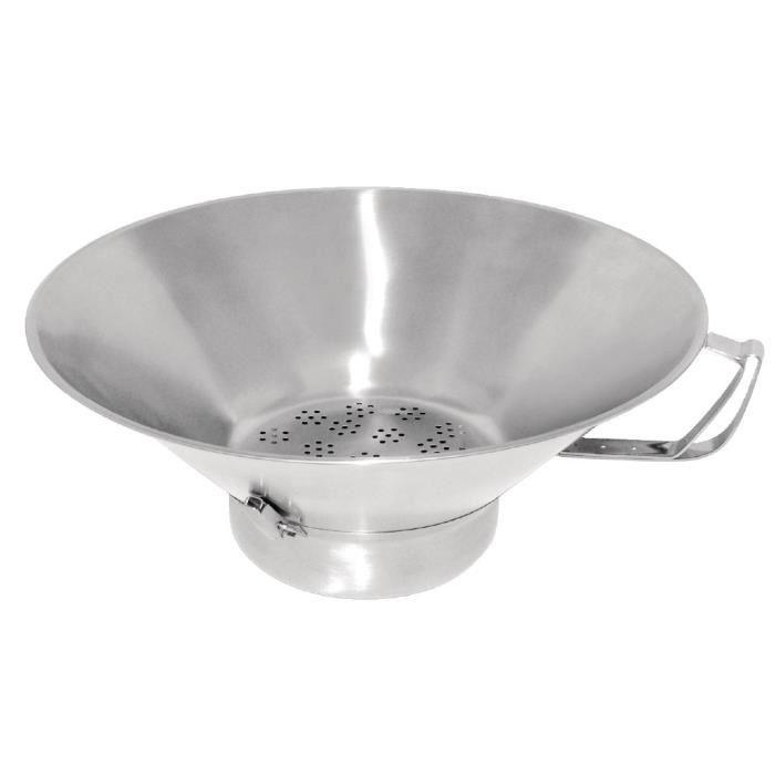 Égouttoir à frite en inox avec base amovible - Dimensions 176(h) x 413 mm - Référence E712_0