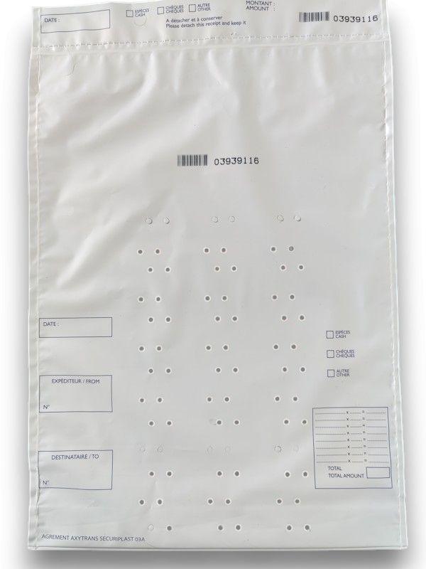 Enveloppe sécurisée pour billets à usage unique AXYTRANS 03A - Lot de 100_0
