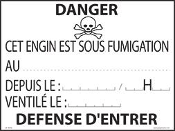 Étiquette conteneur sous fumigation - vinyle adhésif renforcé - 40x30 cm - Référence 46405_0