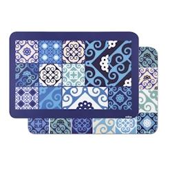 Excelsa lot de 6 sets de table Maiolica Blue plastique 43x0,1x29 cm bleu - bleu plastique 65161_0