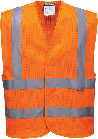 Gilet HV maille orange C370 - 5XL - bandes réfléchissantes - conforme norme RIS 3279-TOM et EN ISO 20471_0