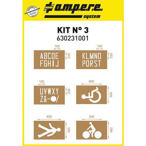 KIT POCHOIRS N°3 (6 PLANCHES) - AMPERE SYSTEM