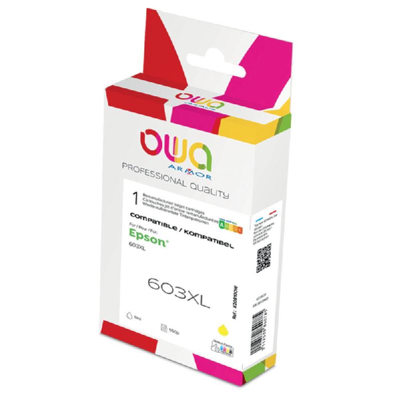 OWA K20810OW Cartouche d'encre remanufacturée compatible EPSON 603XL - Jaune_0