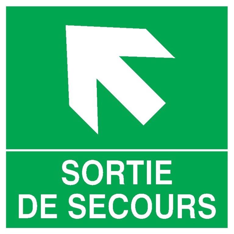 Panneaux adhésifs 200x200 mm secours évacuation - ADPNC-NV01/CIVR_0
