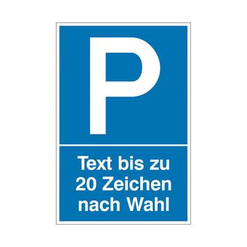 Panneaux interdiction d'arrêt et de stationnement en plastique - symbole P + texte personnalisable jusqu'à 20 caractères_0