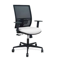 Piqueras y Crespo Silla Yunquera sincro malla negra bali blanco brazo regulable - blanc multi-matériau 400SM840B10B10B68R65_0