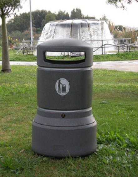 Poubelle urbaine Galet - Polyéthylène - Insert acier zingué ou polyéthylène - 120L_0