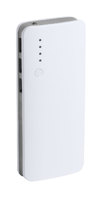 Power Bank USB en plastique - 3 ports de charge - batterie 10000 mAh - gris cendré_0