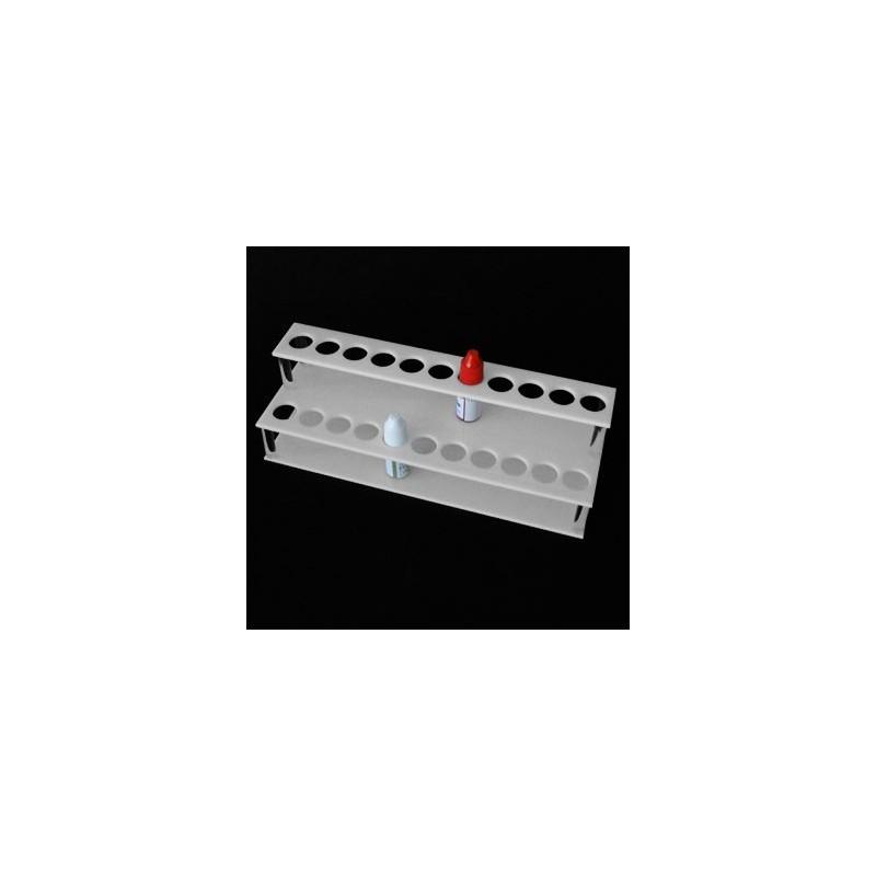 Présentoir e-liquides blanc - 22 trous de 21mm de diamètre - Réf. 4367_0