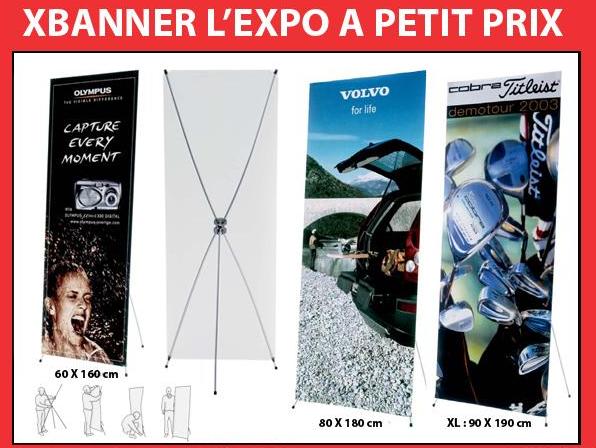 Stand d'affichage x-banner 60 x 160 cm et 80x180 cm_0