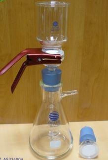 Système de filtration en verre - AS324004 - Ø47 P1 avec support à verre fritté, fiole à vide et entonnoir_0