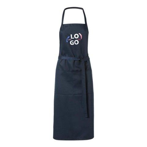 TABLIER CHEF PUBLICITAIRE BLEU MARINE - MARQUAGE MULTICOLORE