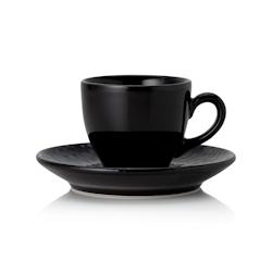 Lot de 6 tasses à espresso et soucoupes en Porcelaine 0,09 L nuit  H 75 mm Was Germany - noir porcelaine 4044925129657_0