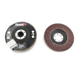 3 Disques Lamelles Plat D. 115 x Al. 22,23 mm Gr. 100 Corindon pour Bois, Métal - 738440 - Beast - gris 5907698020394_0