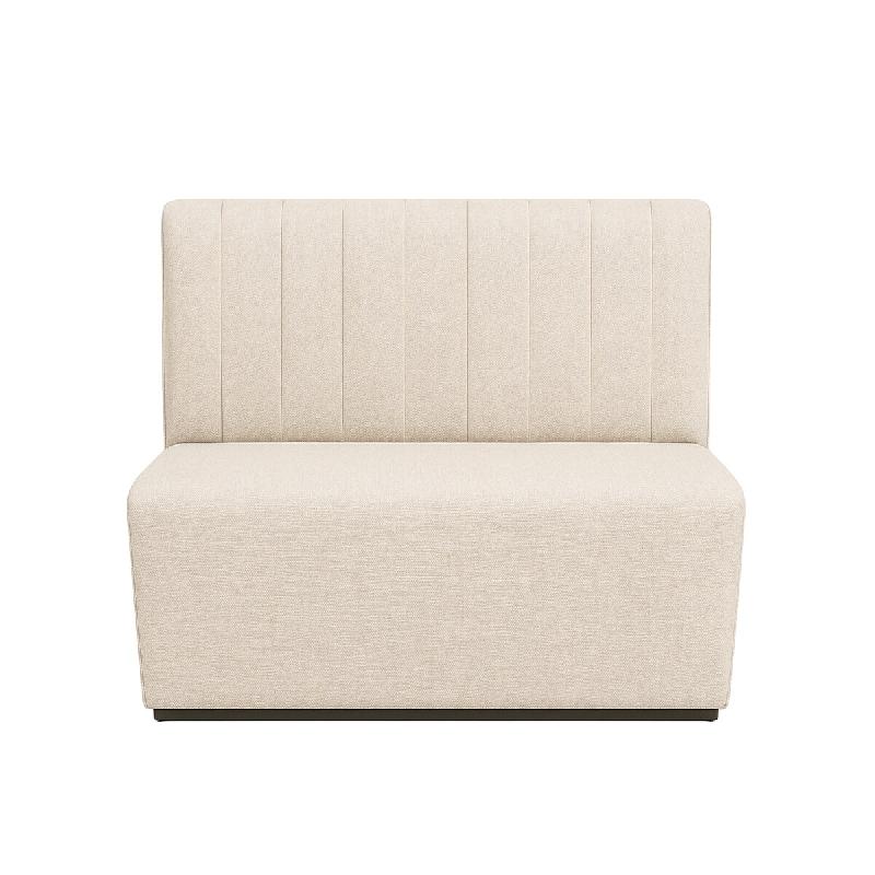 Banquette Prestige easy clean, tissu greige, couture verticale, 160x90x60 cm, France Mobilier chr - multicolore 3760326527670_0