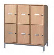 Casiers 6 portes pleines - Meuble pour professeurs avec serrure et porte-étiquette_0