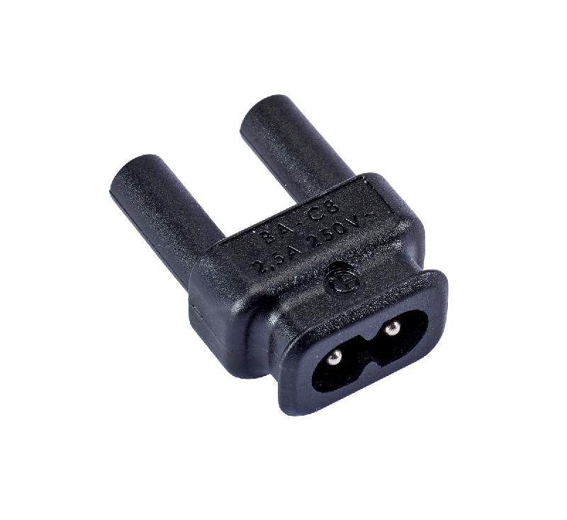 CHAUVIN ARNOUX - Adaptateur de connectique entrée type C8, sortie 2 fiches banane 4mm espacées 19mm_0