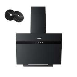CIARRA Hotte aspirante tête libre 60 cm A+++ 650 m³/h avec recirculation et commande tactile via application Wi-Fi Matt VM6736HG - noir CD6736HG_0