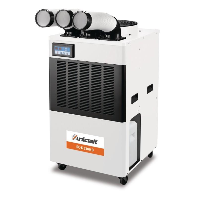 Climatiseur pro mobile 5,3 kW 18084 BTU 800m³/h Spotcooler professionnel pour climatisation localisée avec thermostat intégré Unicraft SC-K 5300 D_0