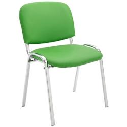 CLP Chaise visiteur Ken en similicuir et piètement en métal chromé Vert - vert polyester 152606534_0