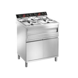 Friteuse électrique sur coffre 2 bacs - 9 + 9 litres | Sofraca - 92994C - 718603518838_0