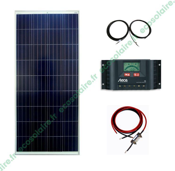 Kit autonome solaire 165W 12V Écosolaire® - Batterie 185Ah - Système de fixation conforme UTE C 15-712-2_0