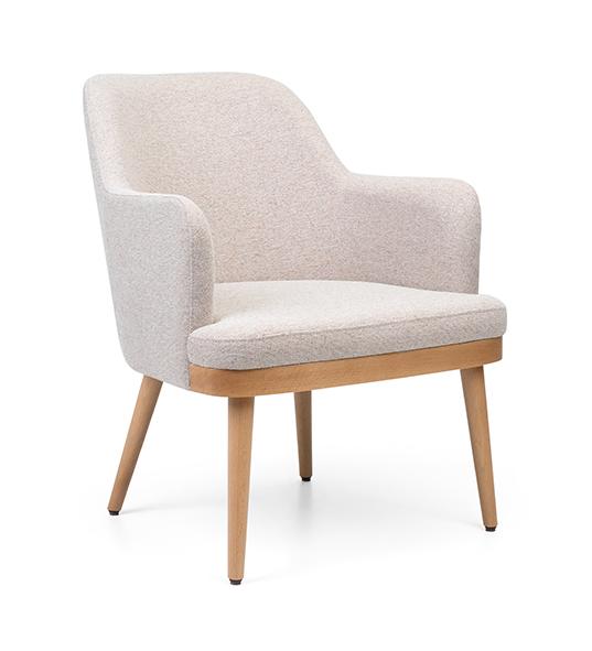 Fauteuil lounge avec pieds en bois - Kelly Mass Confort_0
