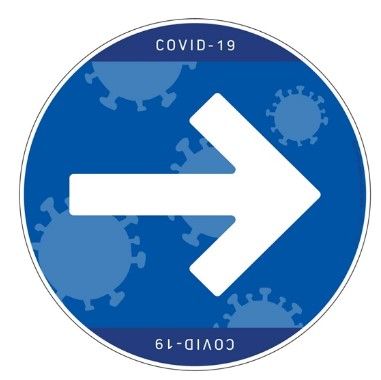Marquage au sol pour entrepôt - Direct Signalétique - Rond antidérapant Ø250 mm avec flèche directionnelle_0