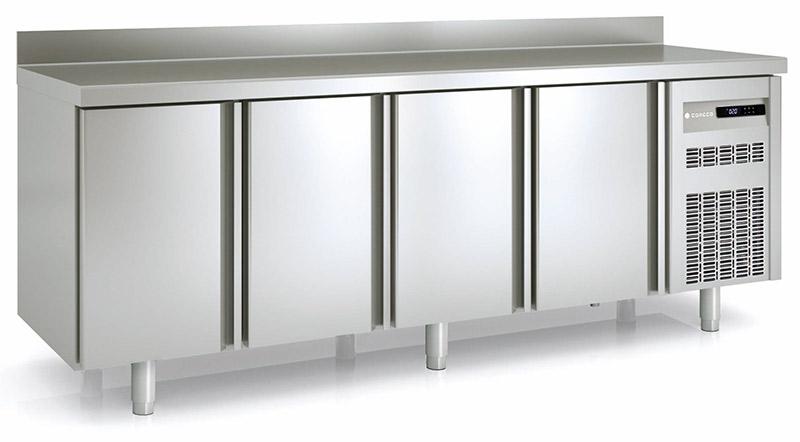 Meuble réfrigéré 700 adossé positif - 4 portes pleines - MRG-250 - 543L - Température -2°C à +8°C_0