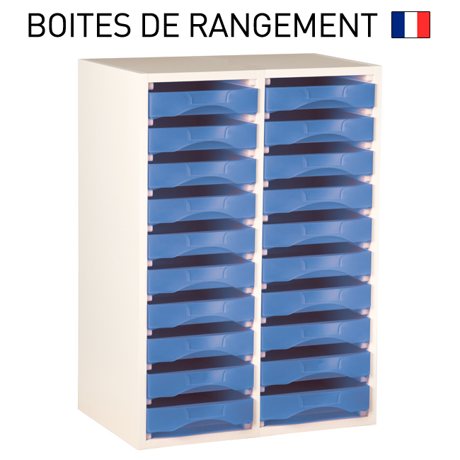 Boîte de rangement pour documents au format A4.