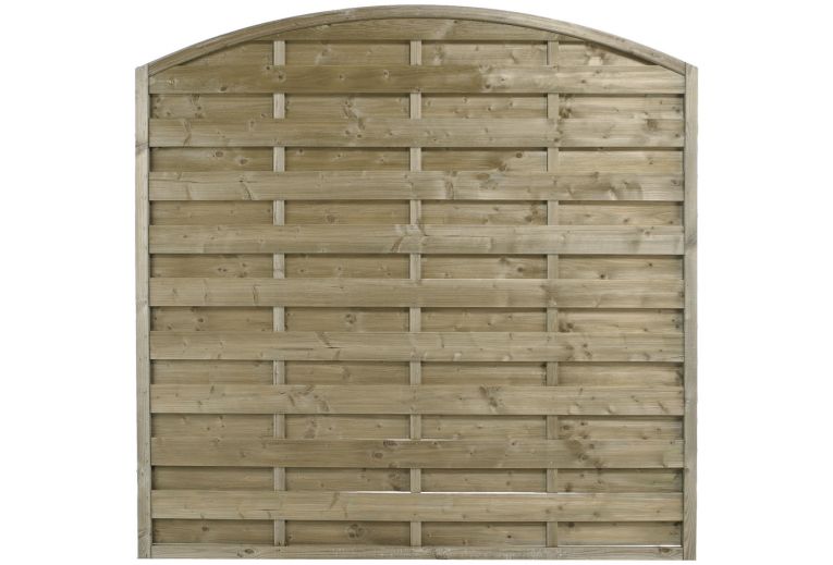 Panneau occultant de clôture avec finition arc en bois traité autoclave classe 3 - épaisseur 4cm - 180x180cm - fetiche_0