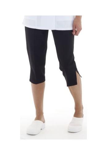 Pantacourt médical femme noir - Modèle Bahamas - Ceinture élastiquée, sans poche_0