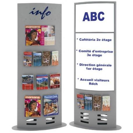 PRÉSENTOIR MULTIFONCTIONS - PORTE BROCHURES H.185 X L.65 CM_0